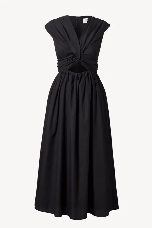 Carine Dress Organic Cotton Black sold by TOVE