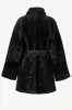 Vanessa Shearling Coat Black sold by TOVE
