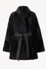 Vanessa Shearling Coat Black sold by TOVE