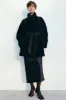 Vanessa Shearling Coat Black sold by TOVE