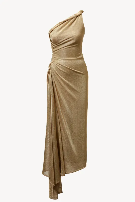 Vivien Dress Gold sold by TOVE