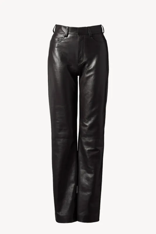 Yeal Leather Trouser Black sold by TOVE