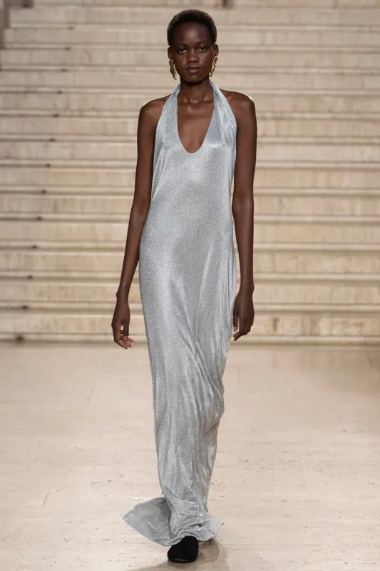 Malaika Dress Silver sold by TOVE