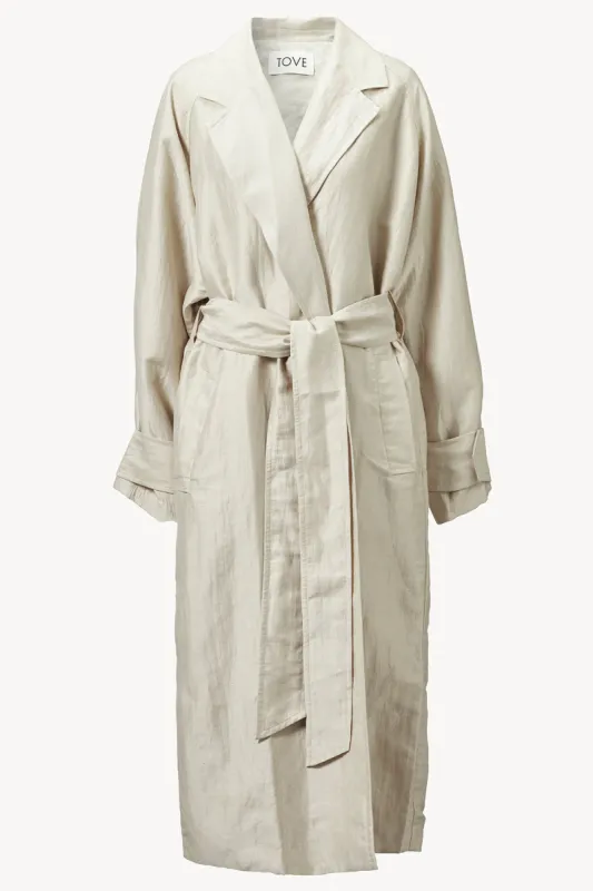 Mathilde Trench Stone sold by TOVE