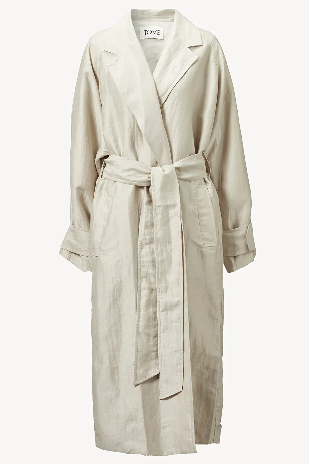 Mathilde Trench Stone sold by TOVE