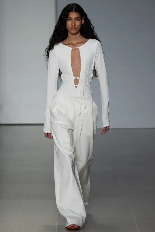 Jennifer Bodysuit White sold by TOVE