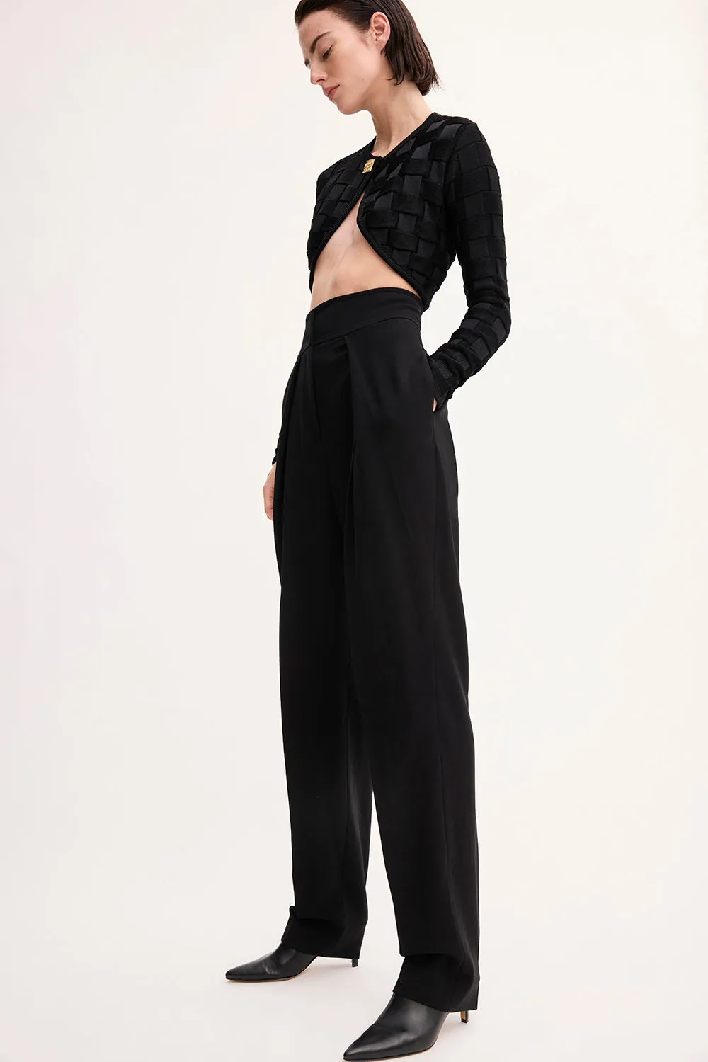 Tijen Knitted Top Black sold by TOVE