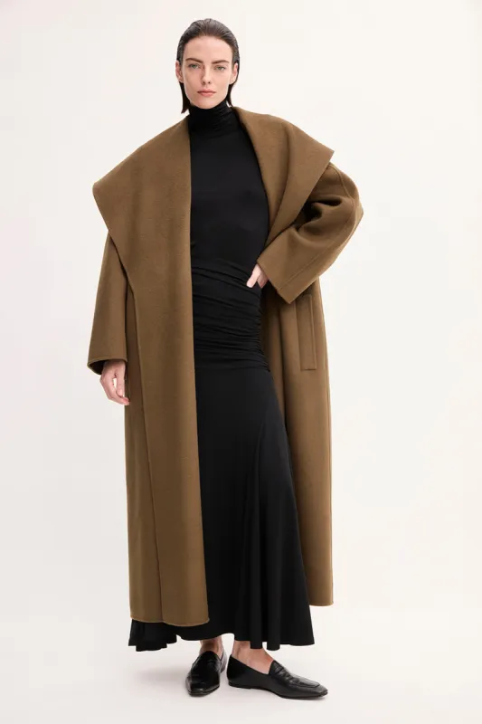 Ondine Coat Deep Khaki sold by TOVE
