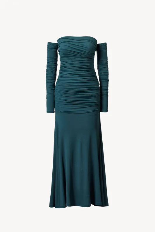 Ina Dress Teal sold by TOVE