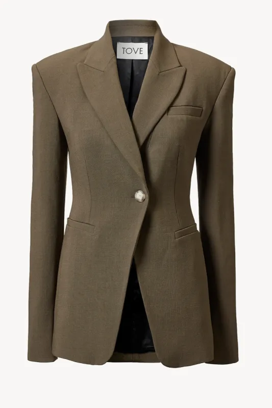 Elda Jacket Dark Olive sold by TOVE