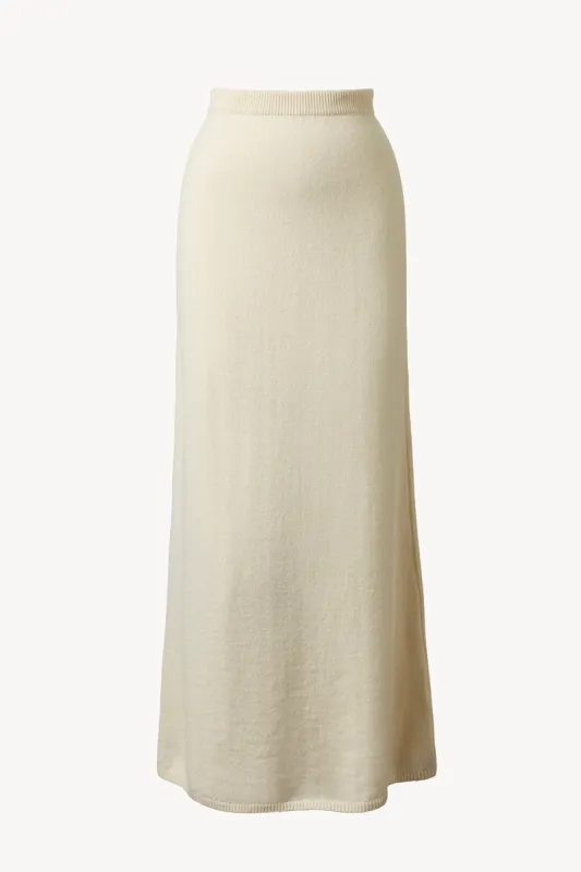 Nellie Cashmere Skirt Cream sold by TOVE
