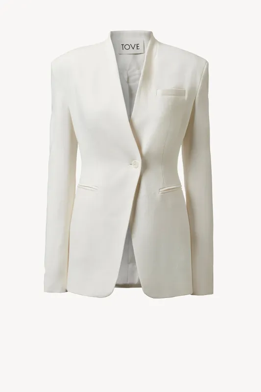 Aster Jacket White sold by TOVE