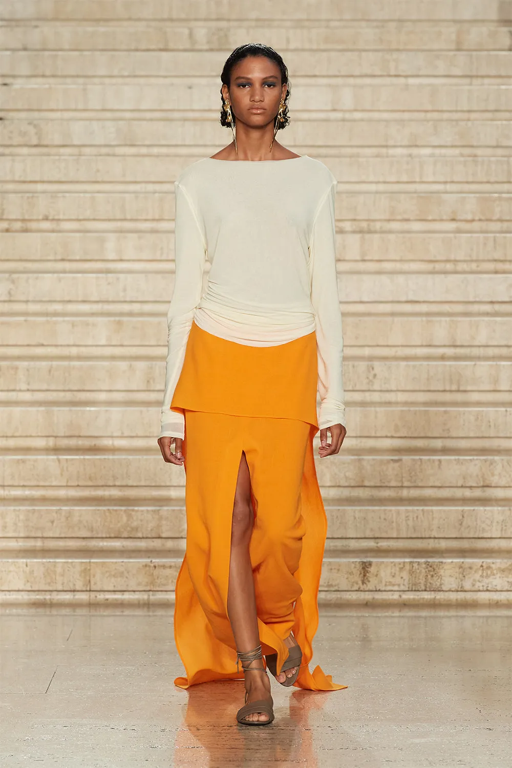 Rosalie Jersey Top Lemon sold by TOVE