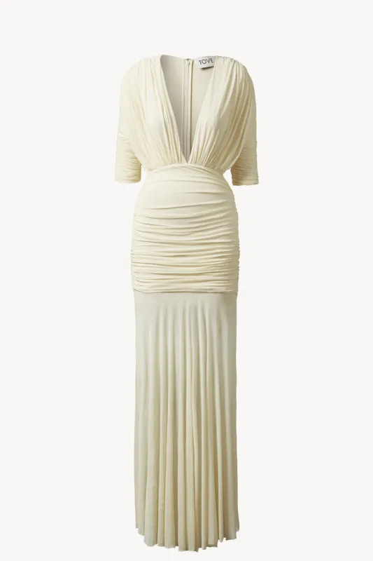 Devi Dress Lemon sold by TOVE