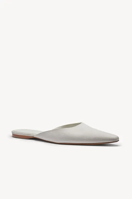 Pheby Flat Mule White sold by TOVE