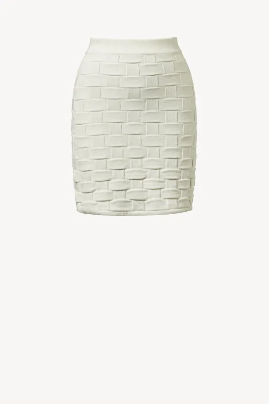 Ash Knitted Skirt White sold by TOVE