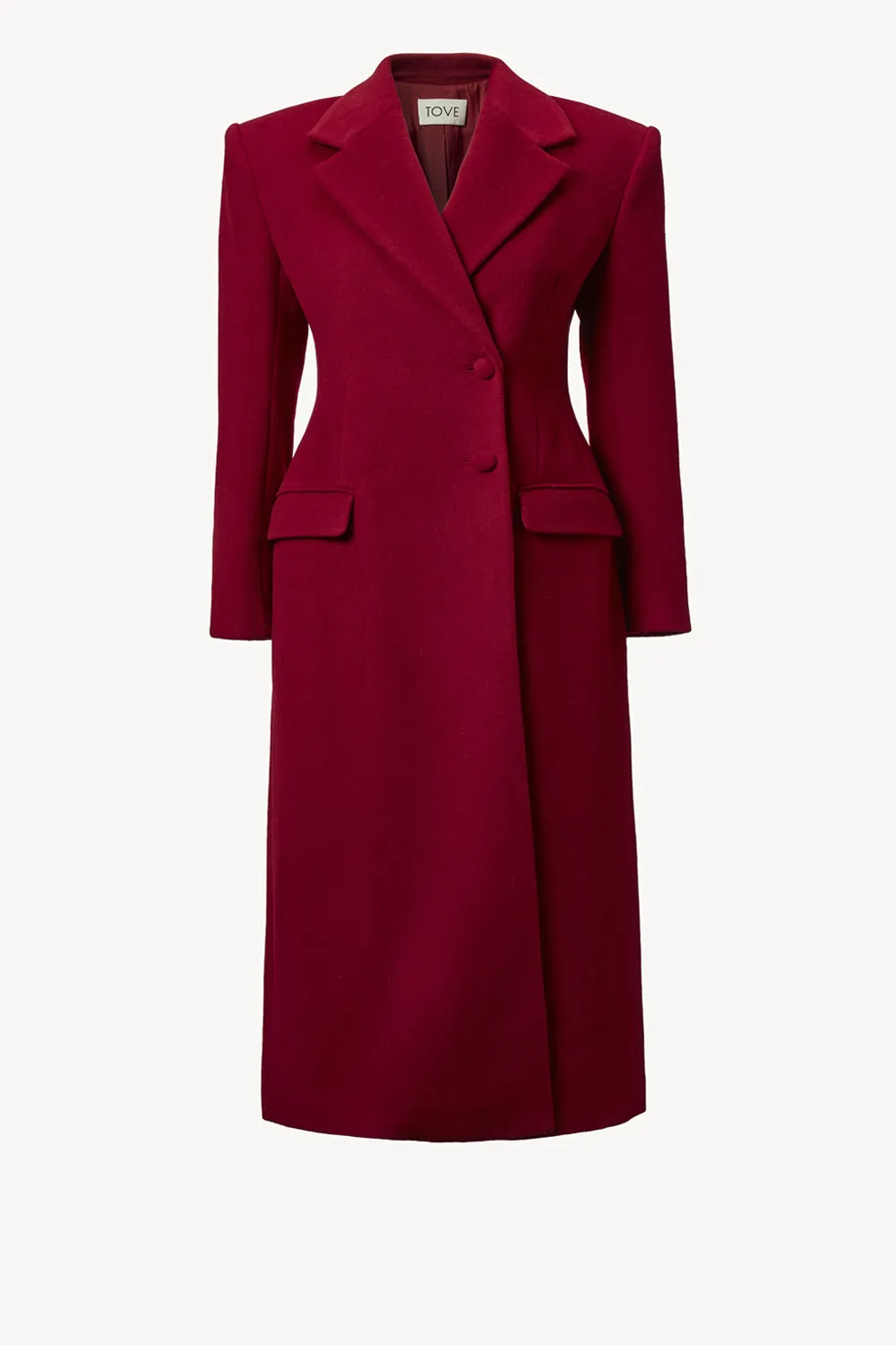 Vonnie Coat Dark Red sold by TOVE