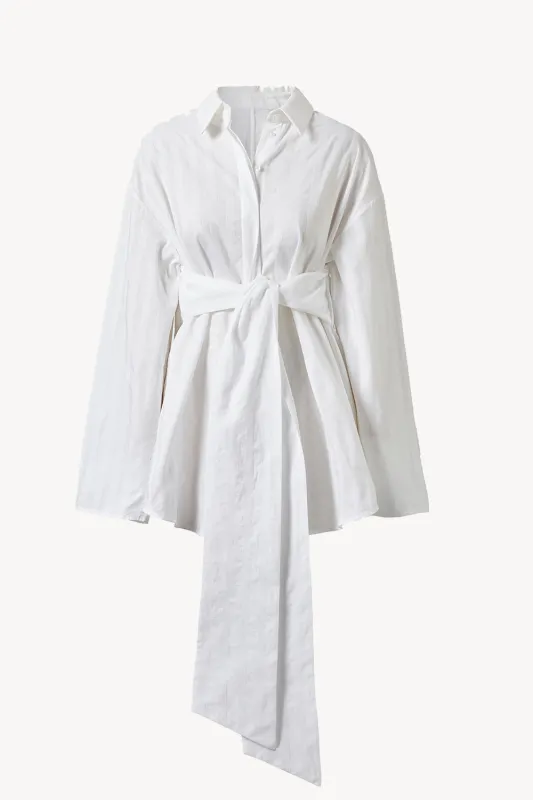 Claire Wrap Shirt White sold by TOVE