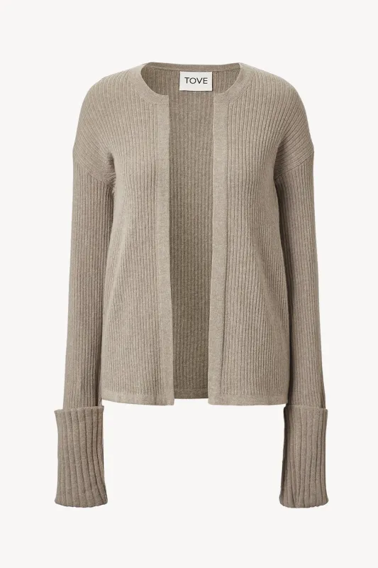 Charlotte Knitted Cardigan Barley sold by TOVE