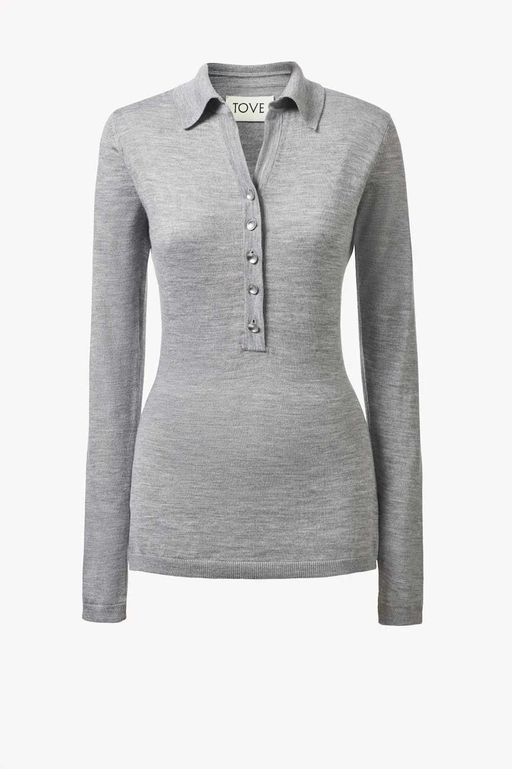Austine Knit Top Grey sold by TOVE