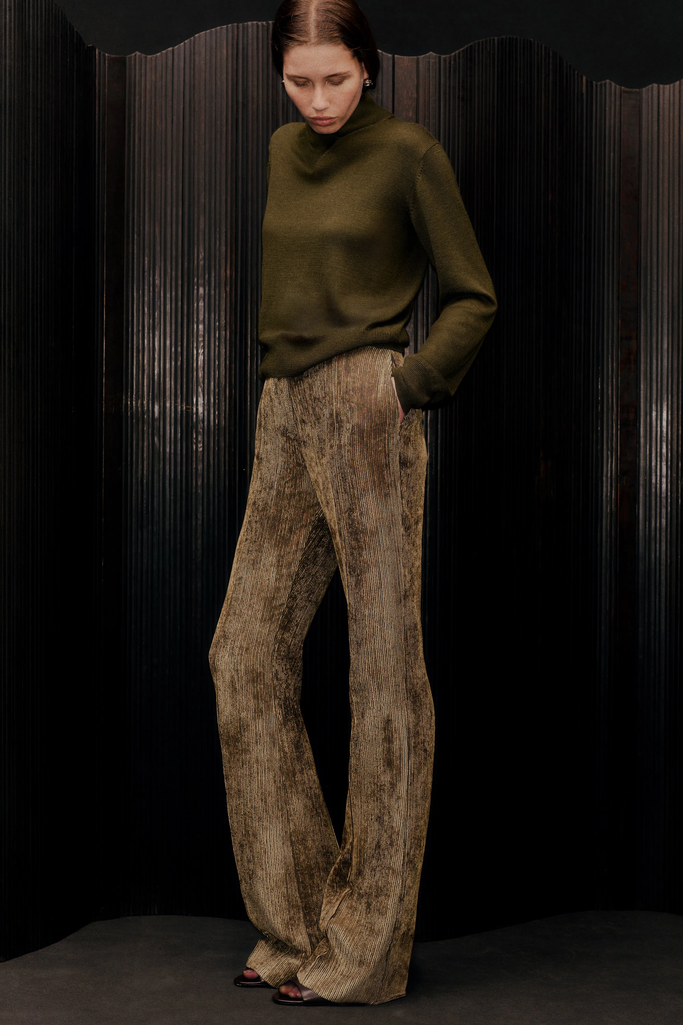 Lora Trouser Khaki sold by TOVE