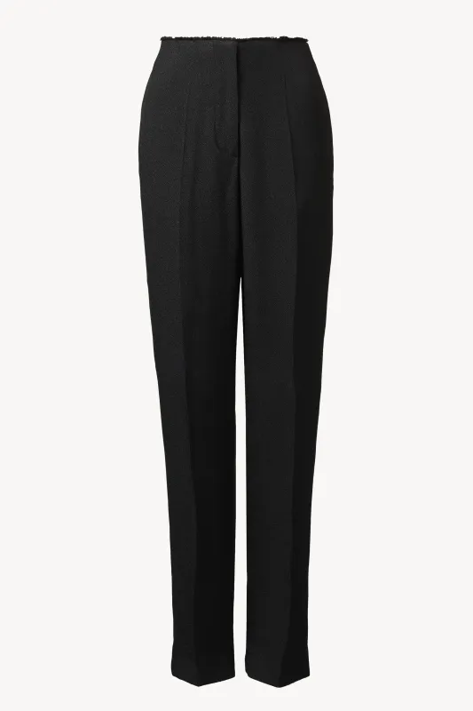 Oran Fray Trim Trouser Black made by TOVE