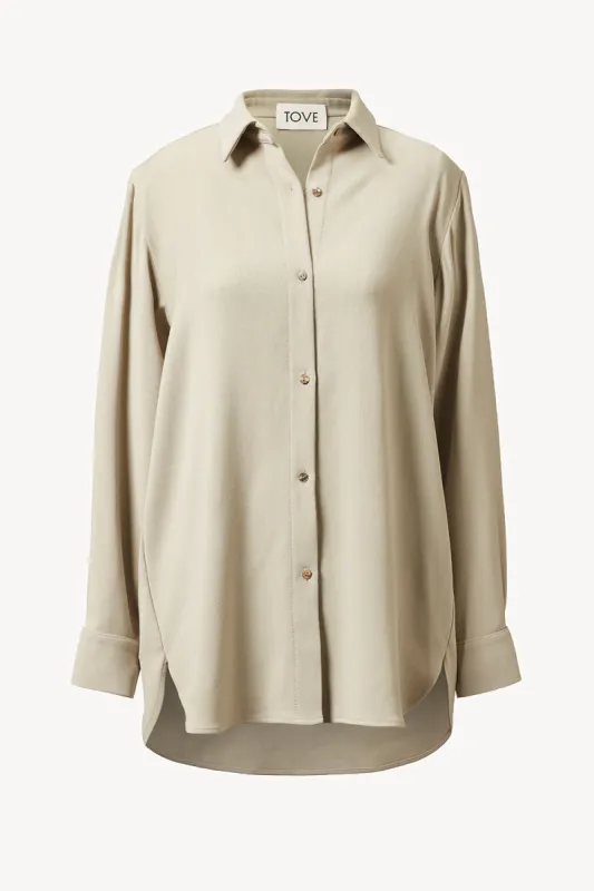 Rumer Shirt Khaki sold by TOVE