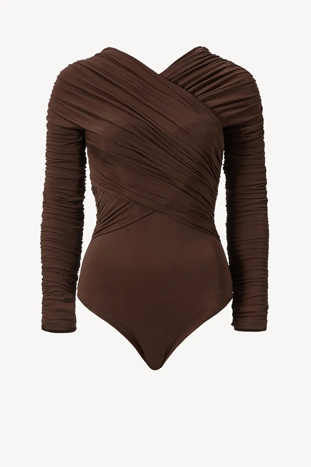 Joni Bodysuit Chocolate sold by TOVE