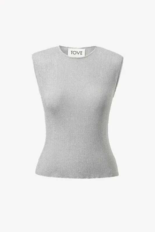 Sou Knitted Top Silver sold by TOVE