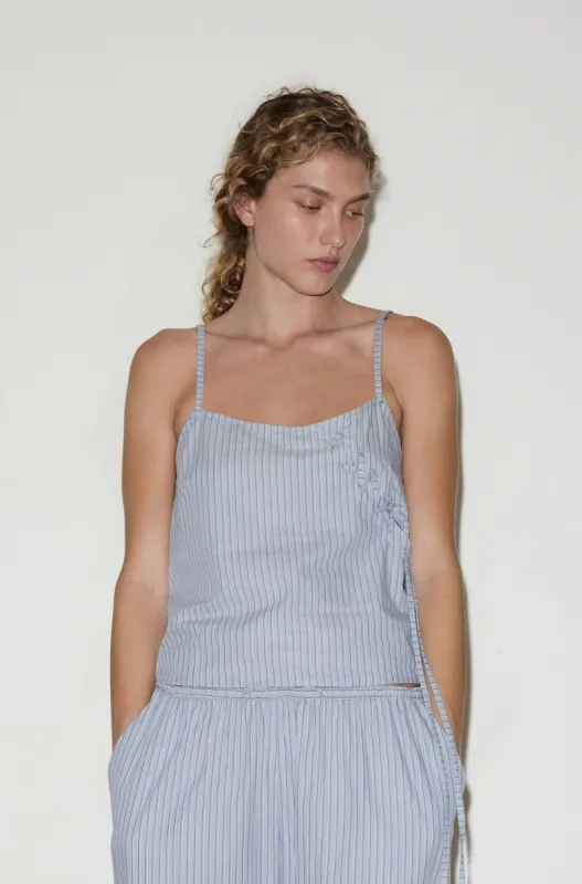 Eyelet Top - Glacier Stripe sold by Deiji Studios