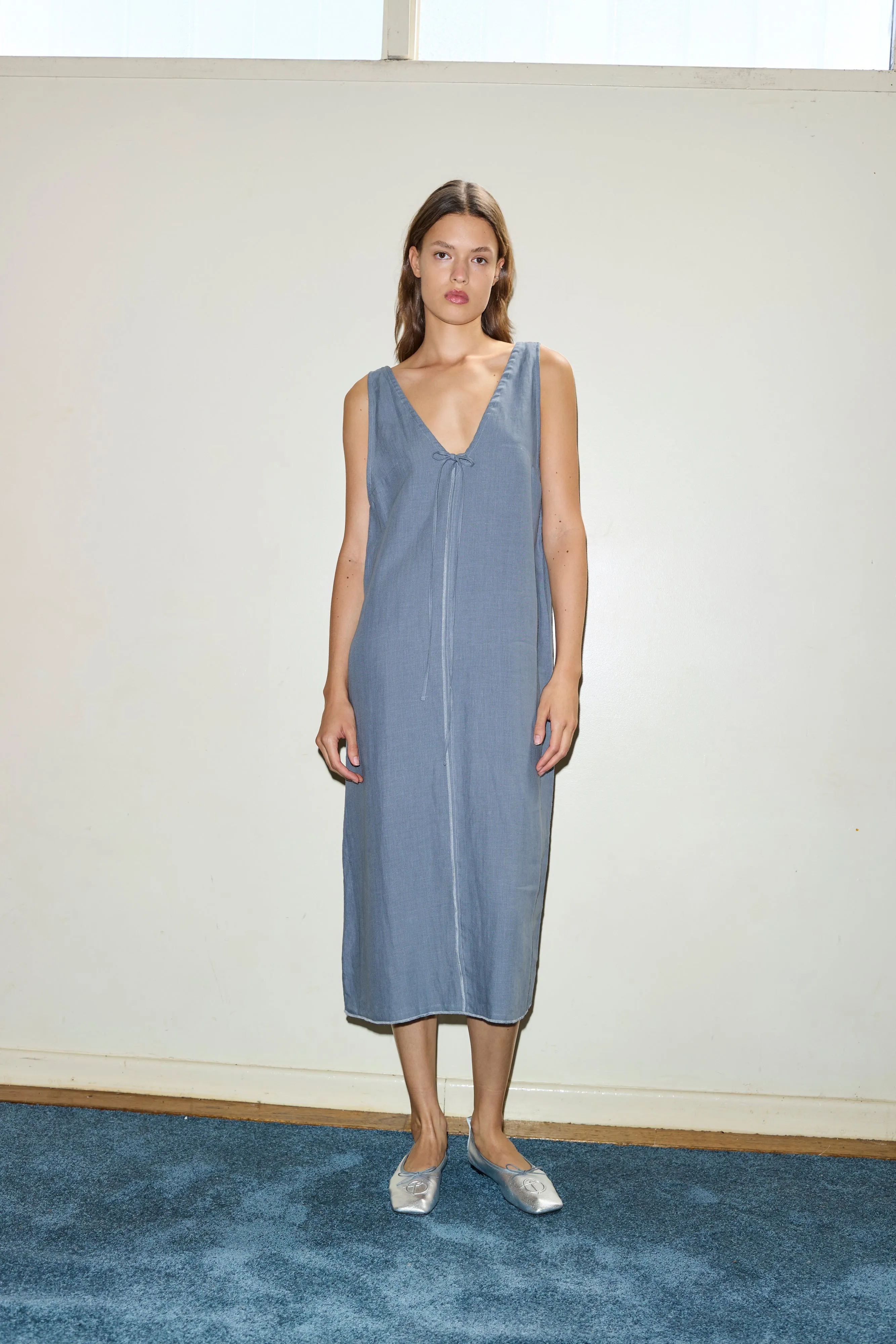 The Tie Slip Dress - Air sold by Deiji Studios product image thumbnail 3
