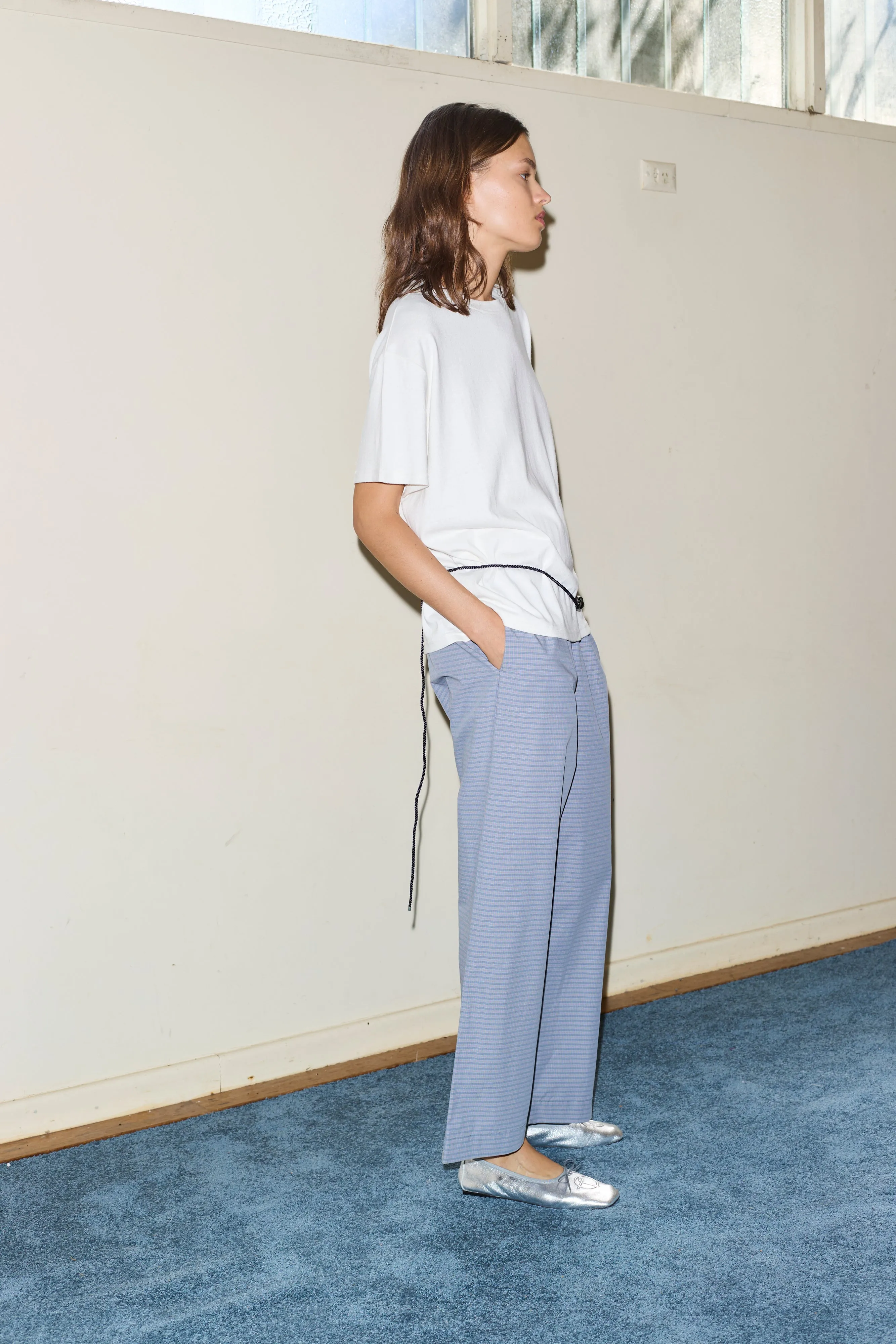 the ease trouser - pillow check sold by Deiji Studios product image thumbnail 3
