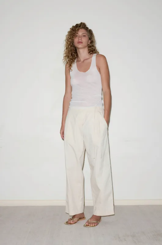 Flag Tie Pant - Off White sold by Deiji Studios