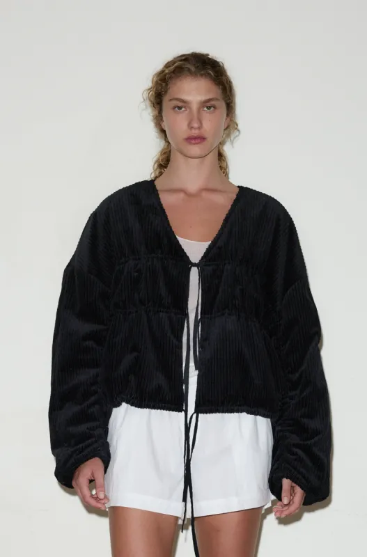 Reversible Cord Coat - Black sold by Deiji Studios