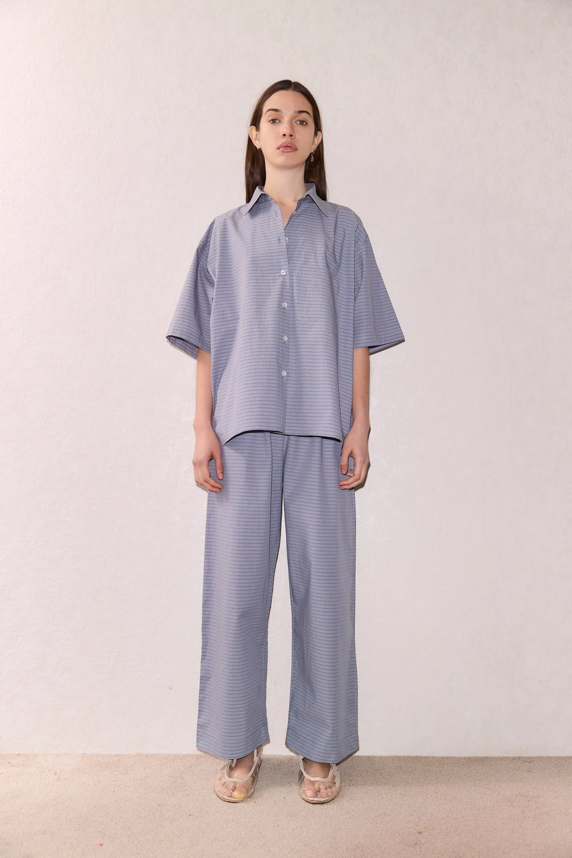 The Short Sleeve Shirt - Pillow Check sold by Deiji Studios