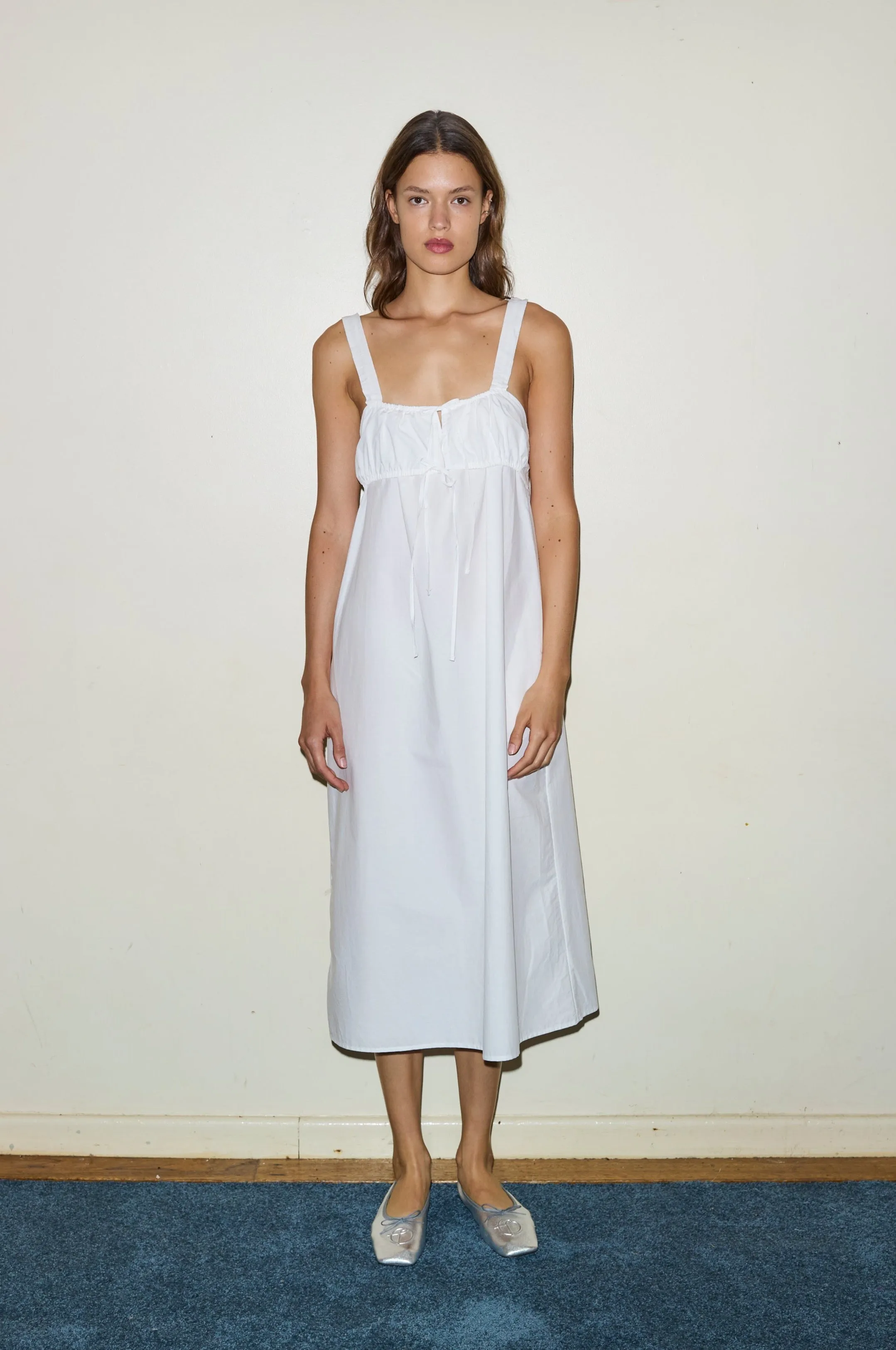 JW ANDERSON パドロック ディテール ミディ ドレス The Ruched Tie Dress - Black | Parallel
