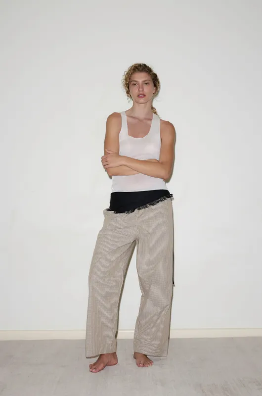 Ease Trouser - Desert Check sold by Deiji Studios