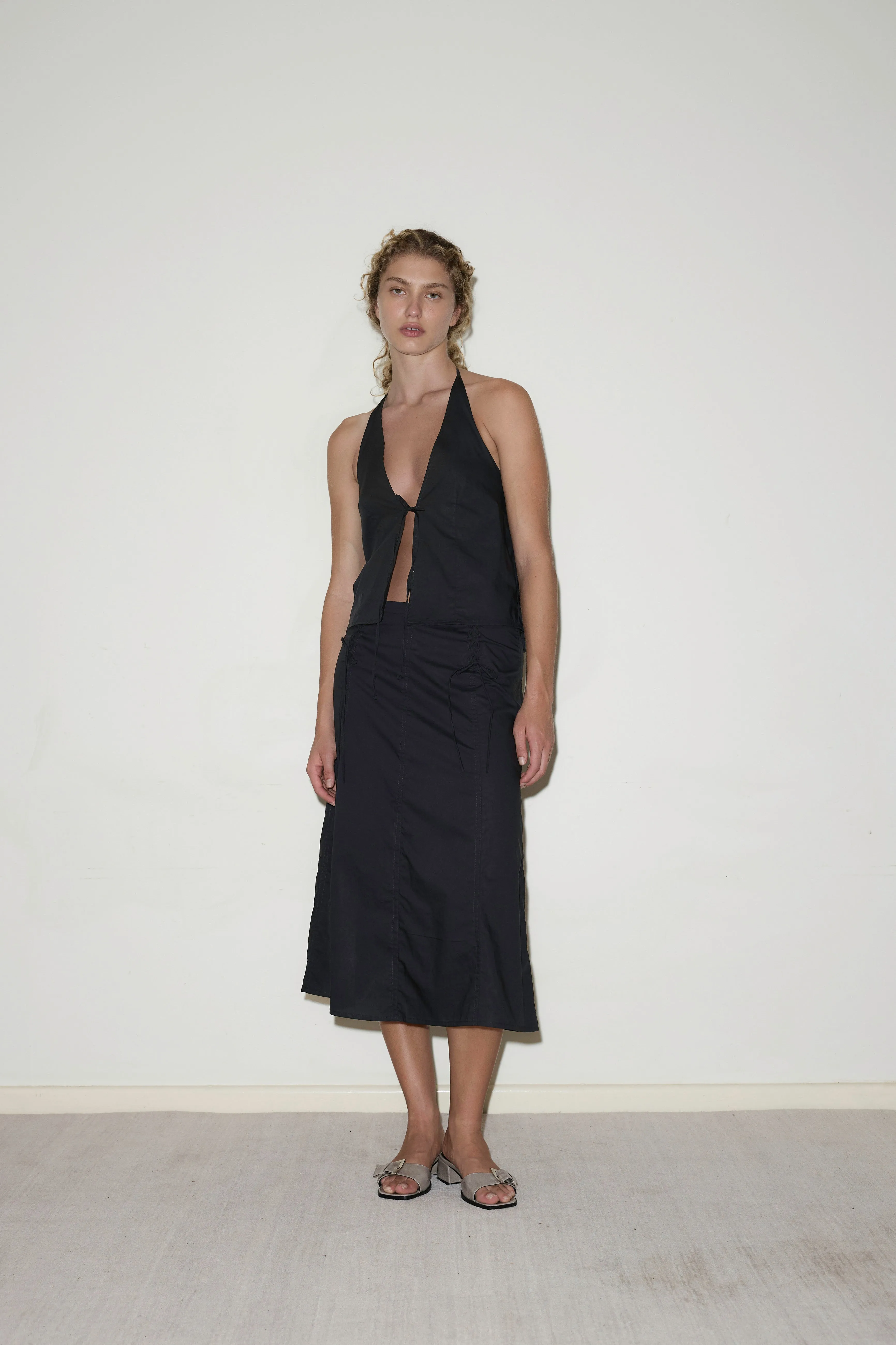 Double Lace Up skirt - Black sold by Deiji Studios product image thumbnail 4