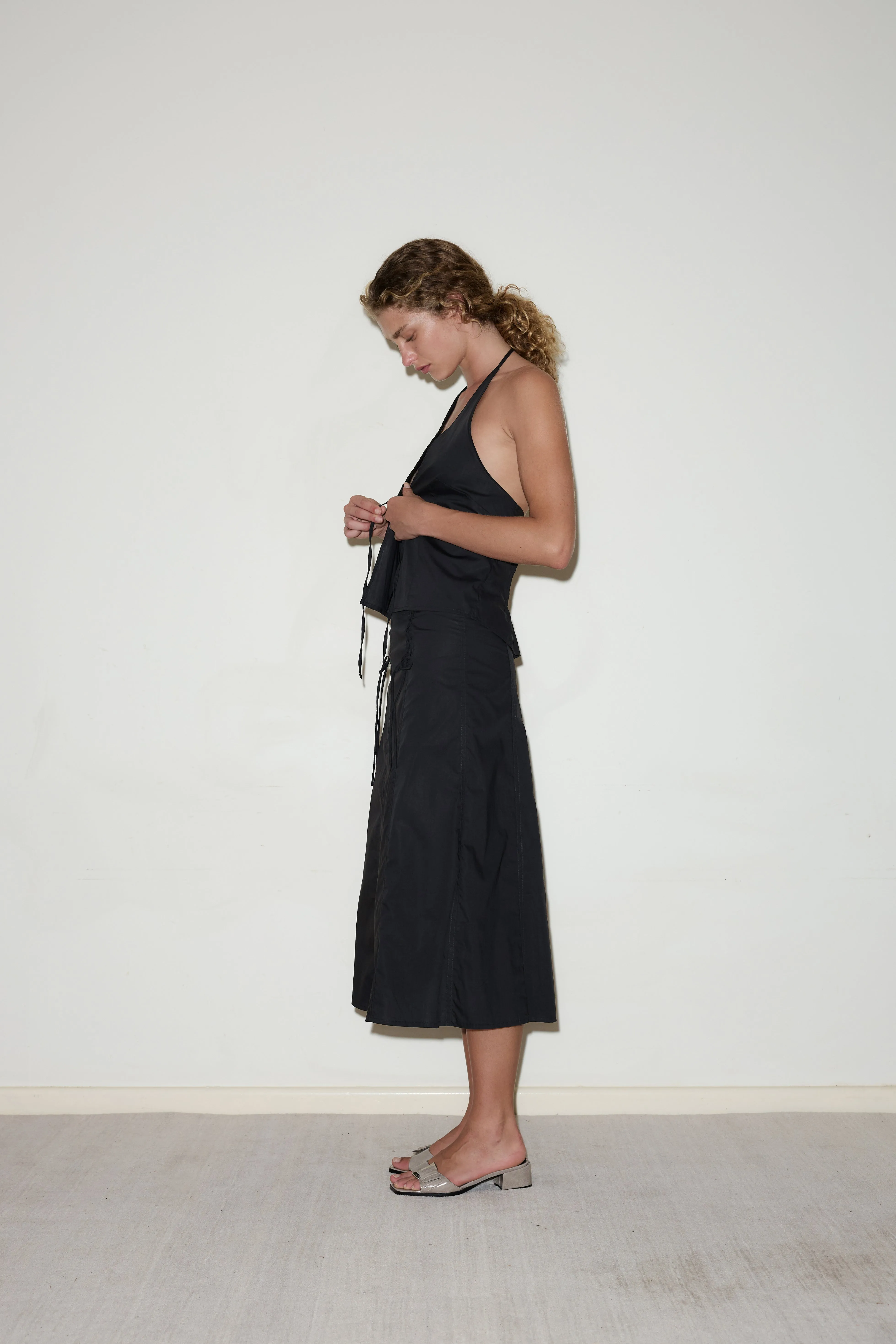 Double Lace Up skirt - Black sold by Deiji Studios product image thumbnail 2
