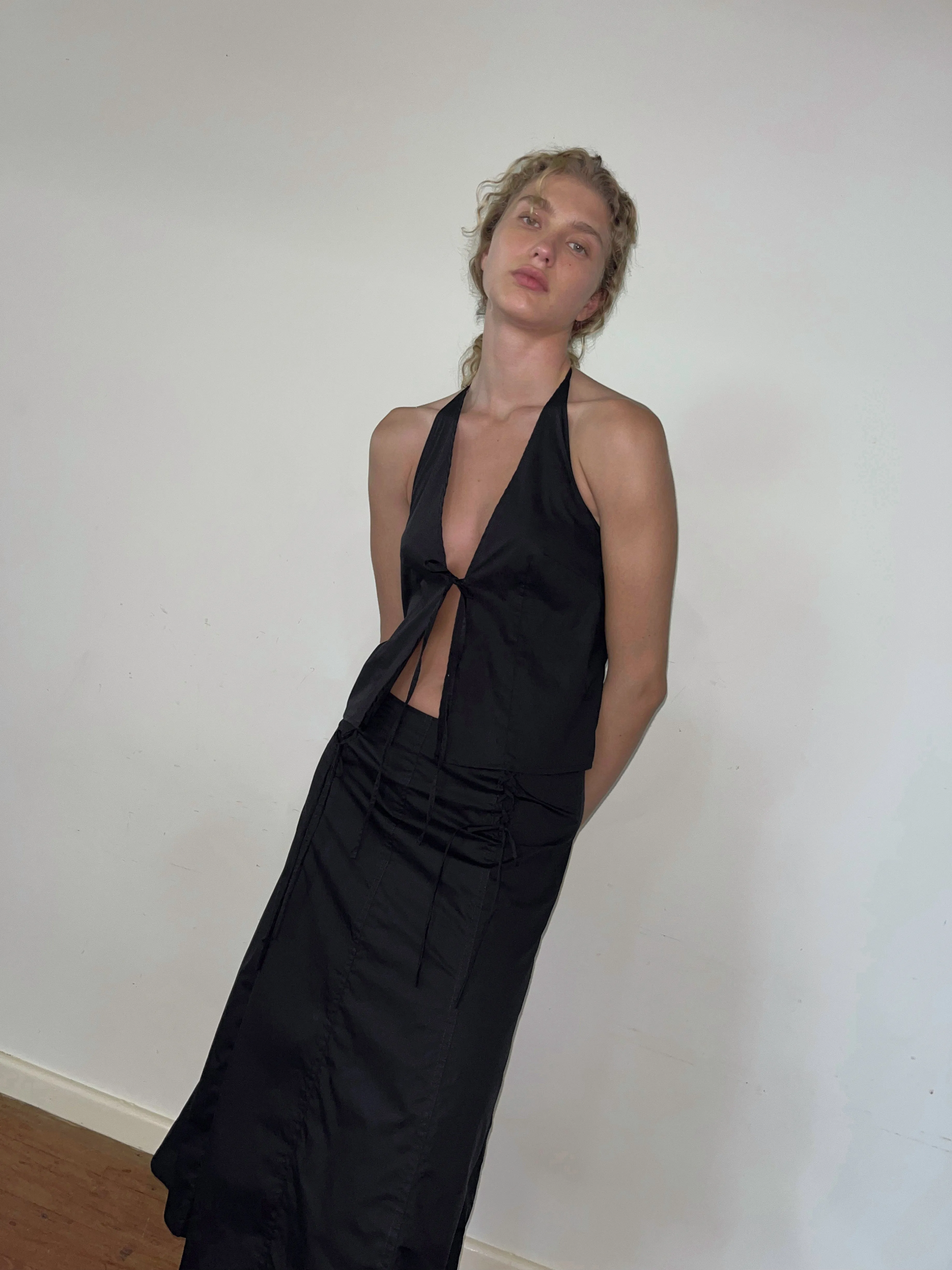 Double Lace Up skirt - Black sold by Deiji Studios product image thumbnail 5