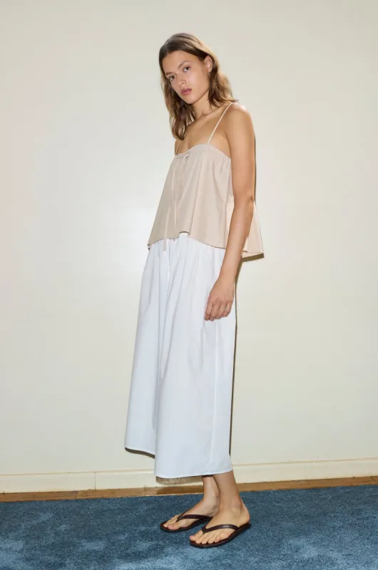 The Mid Cotton Skirt  - White made by Deiji Studios