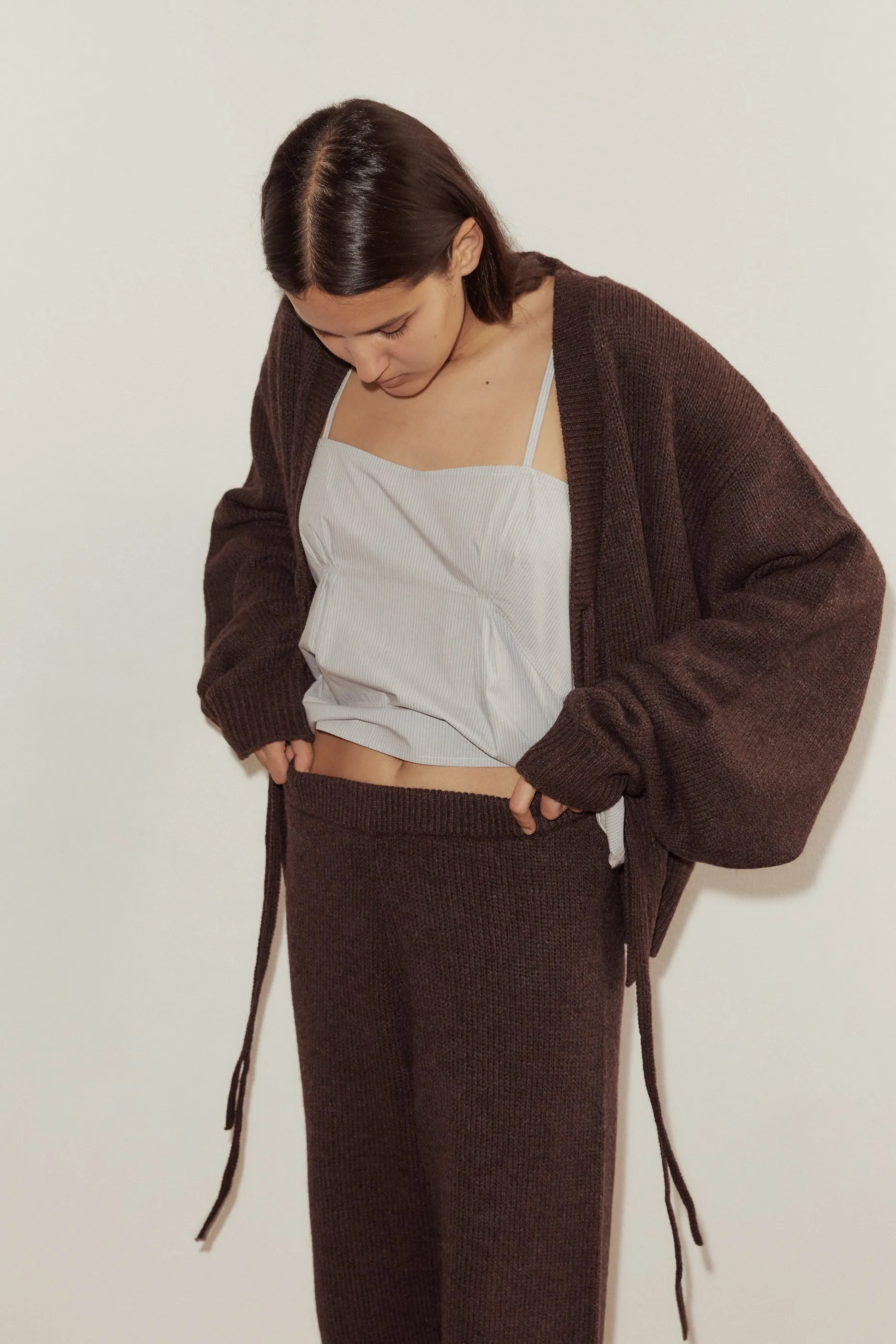 Straight Leg Knit Pants - Plum sold by Deiji Studios product image thumbnail 2