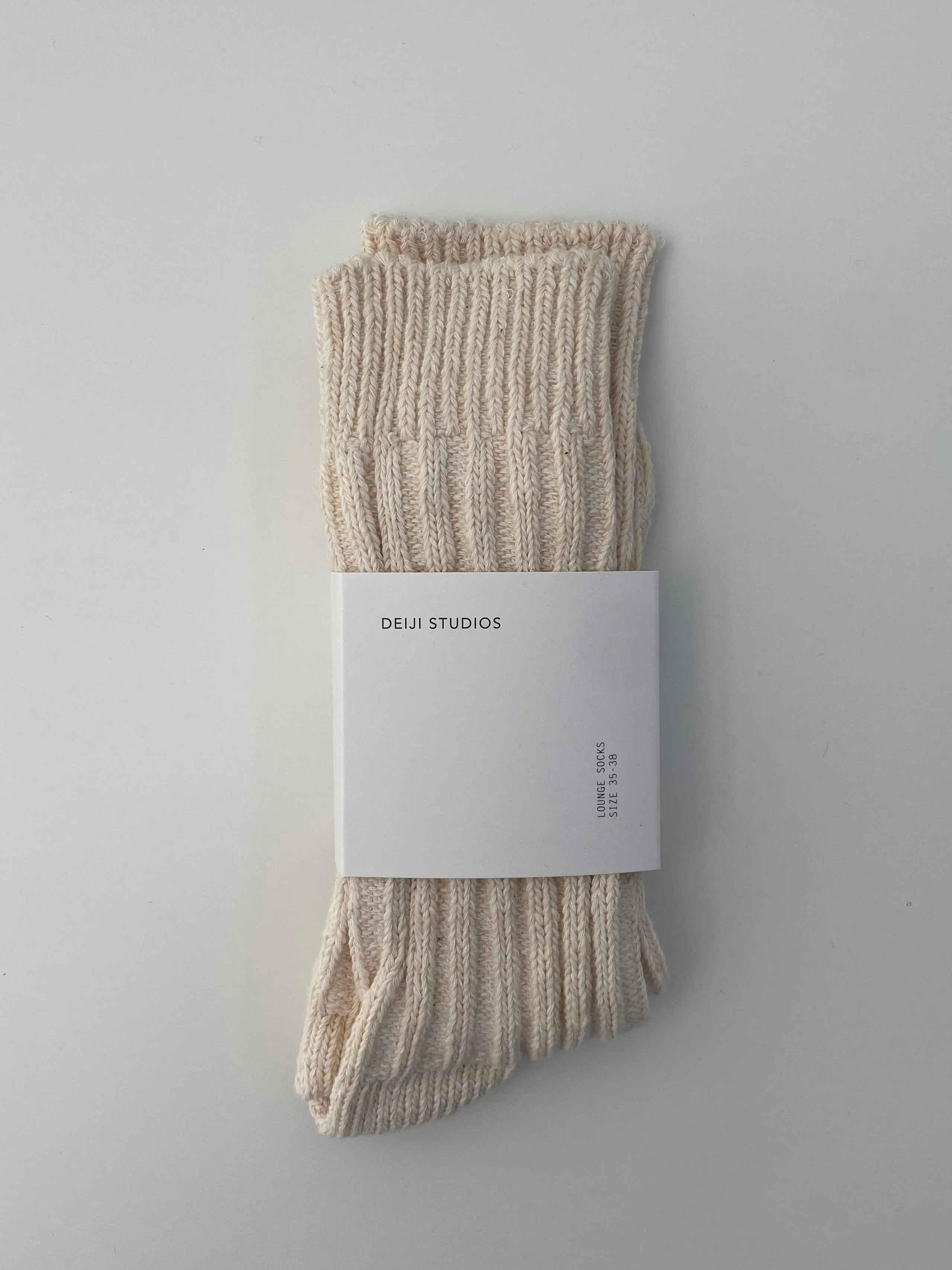 the woven sock - cream sold by Deiji Studios