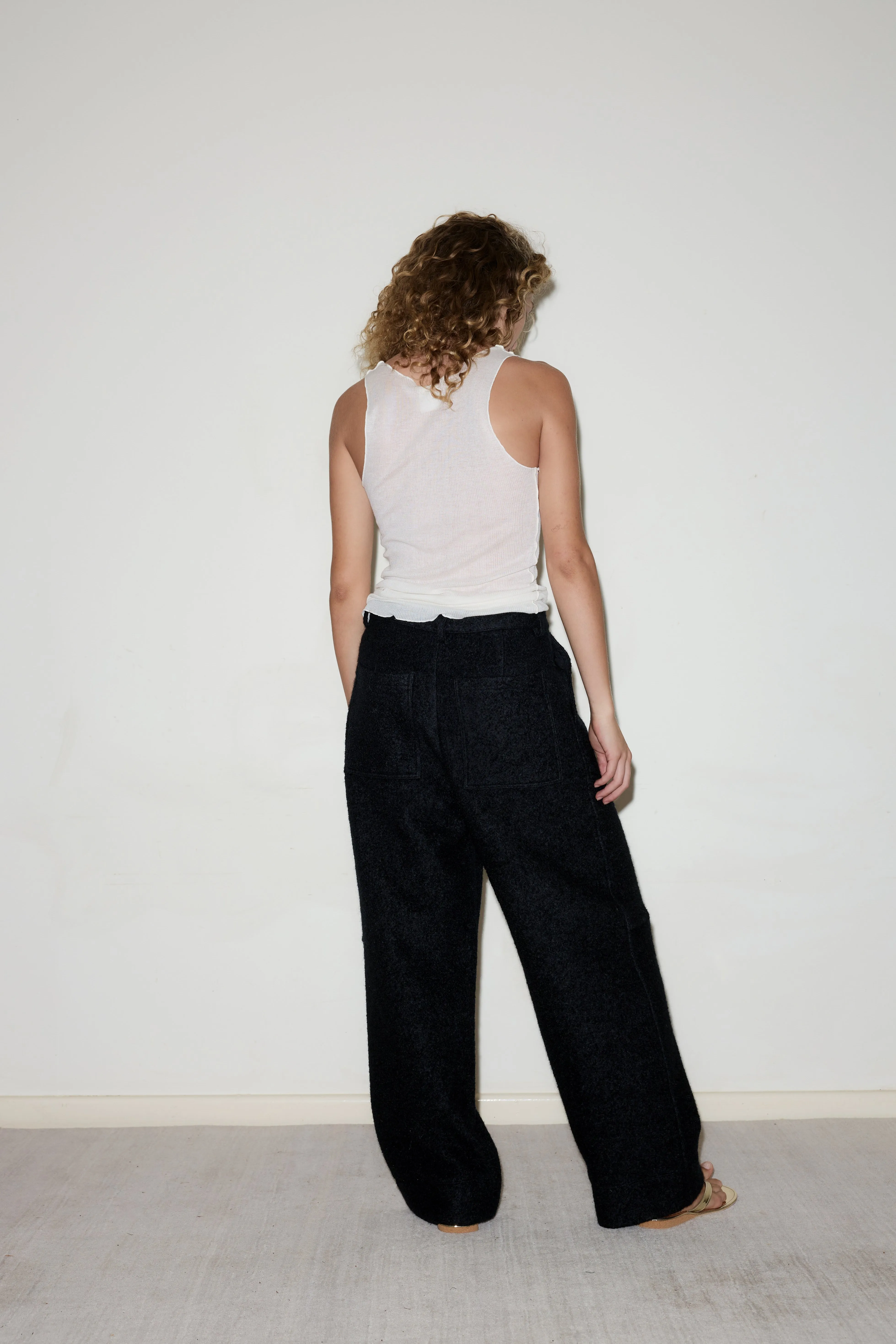 Boiled Wool Pant - Black sold by Deiji Studios product image thumbnail 5