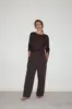 Flag Tie Pant - Dark Brown sold by Deiji Studios