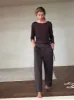 Flag Tie Pant - Dark Brown sold by Deiji Studios