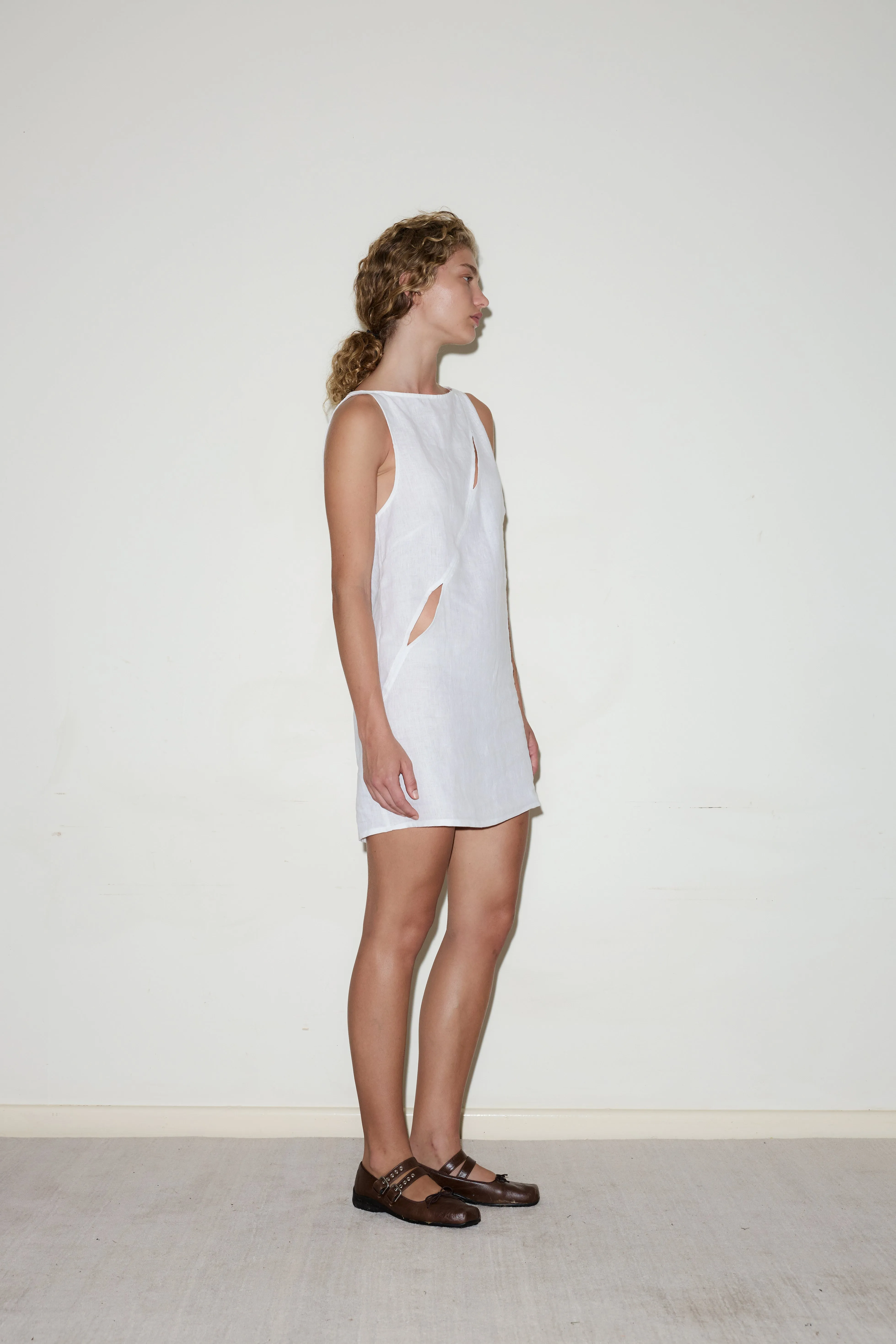 Shift Mini Dress - White sold by Deiji Studios product image thumbnail 4