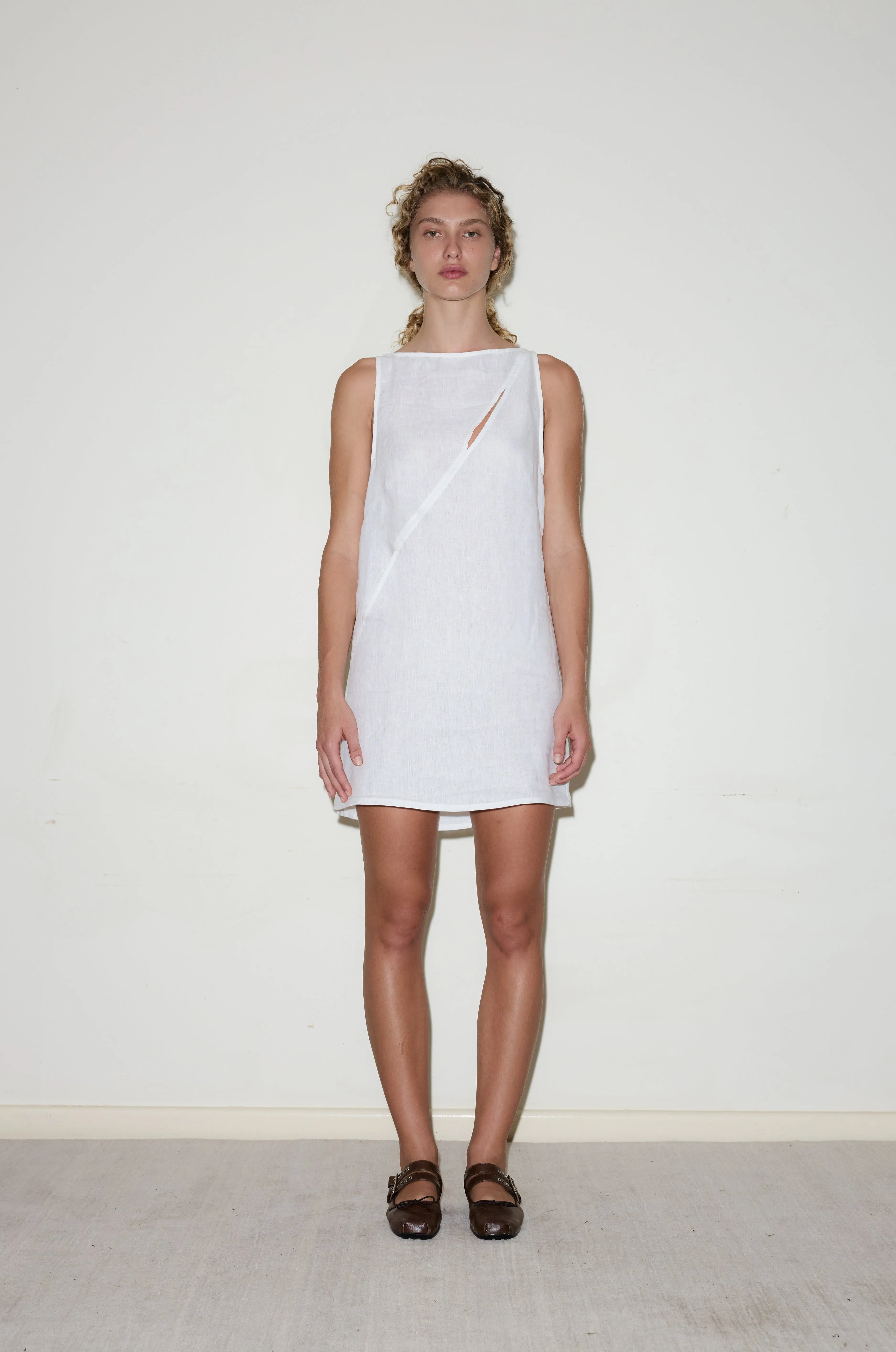 Shift Mini Dress - White sold by Deiji Studios