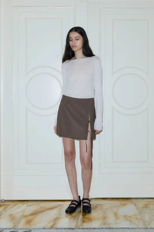 Two Ties Skirt - Sable Stripe made by Deiji Studios