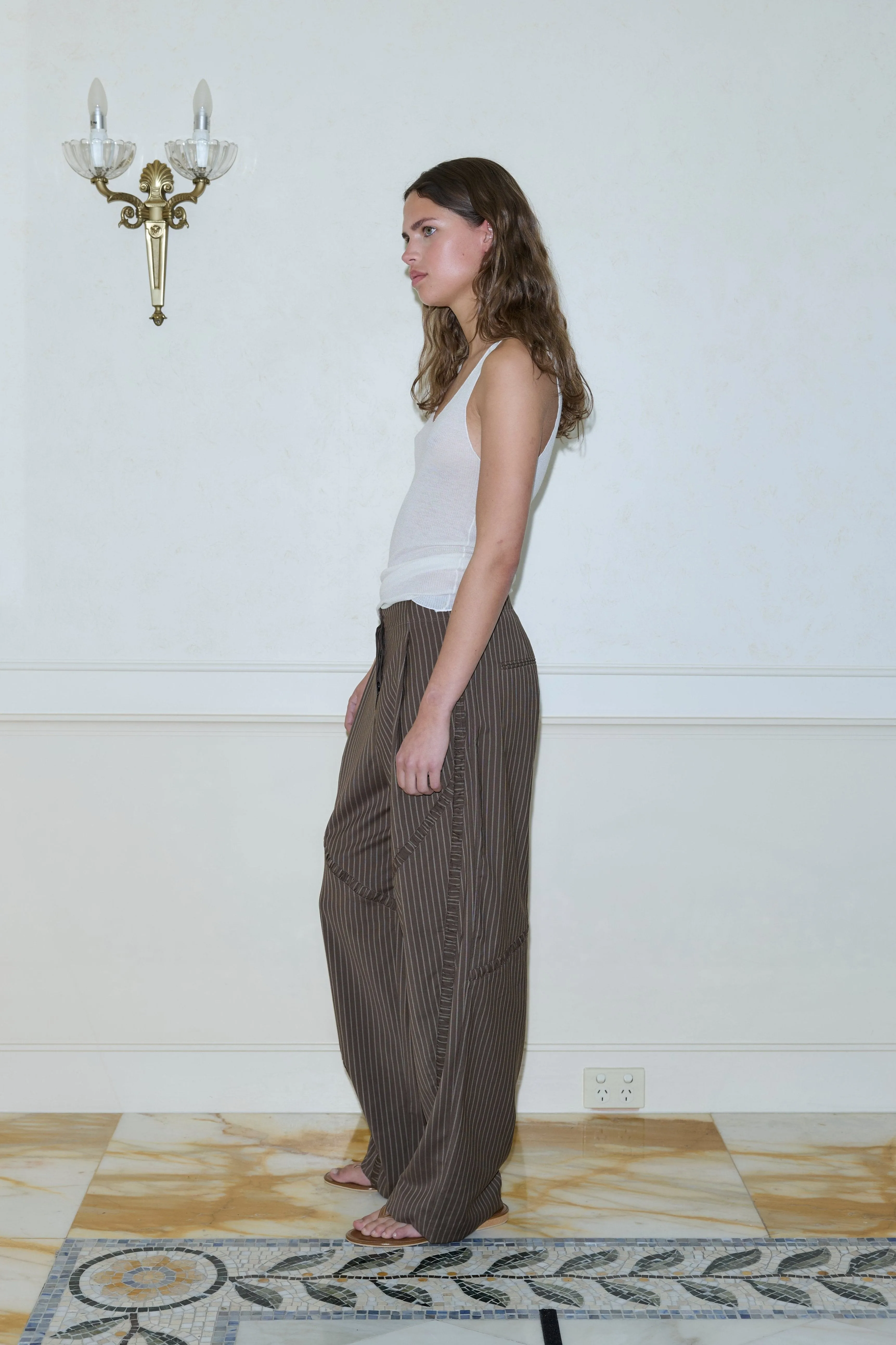 Channel Pant - Sable Stripe sold by Deiji Studios